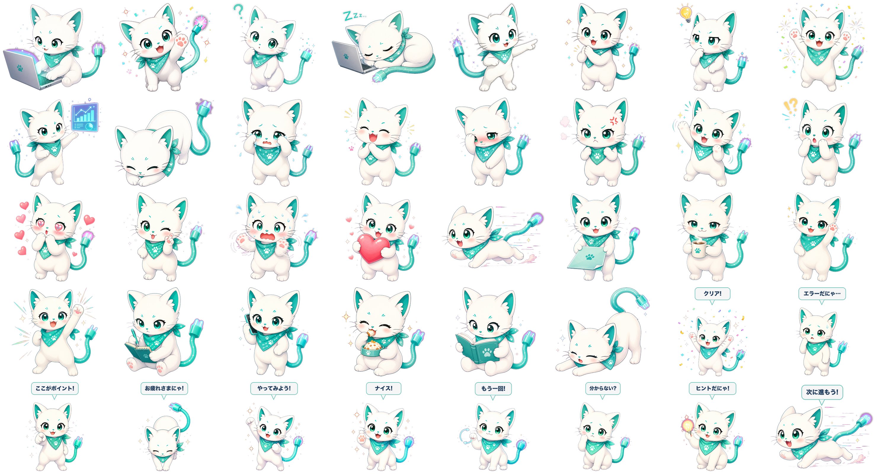 AIで制作したLINEスタンプ