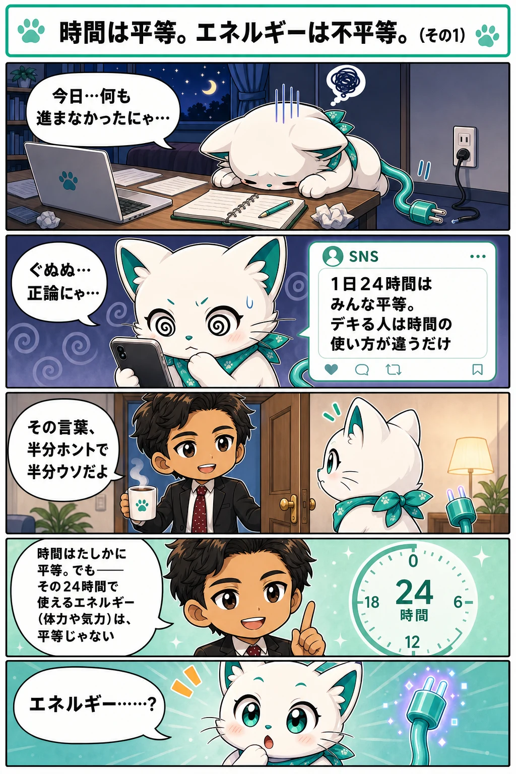 AIを使って制作した漫画の例