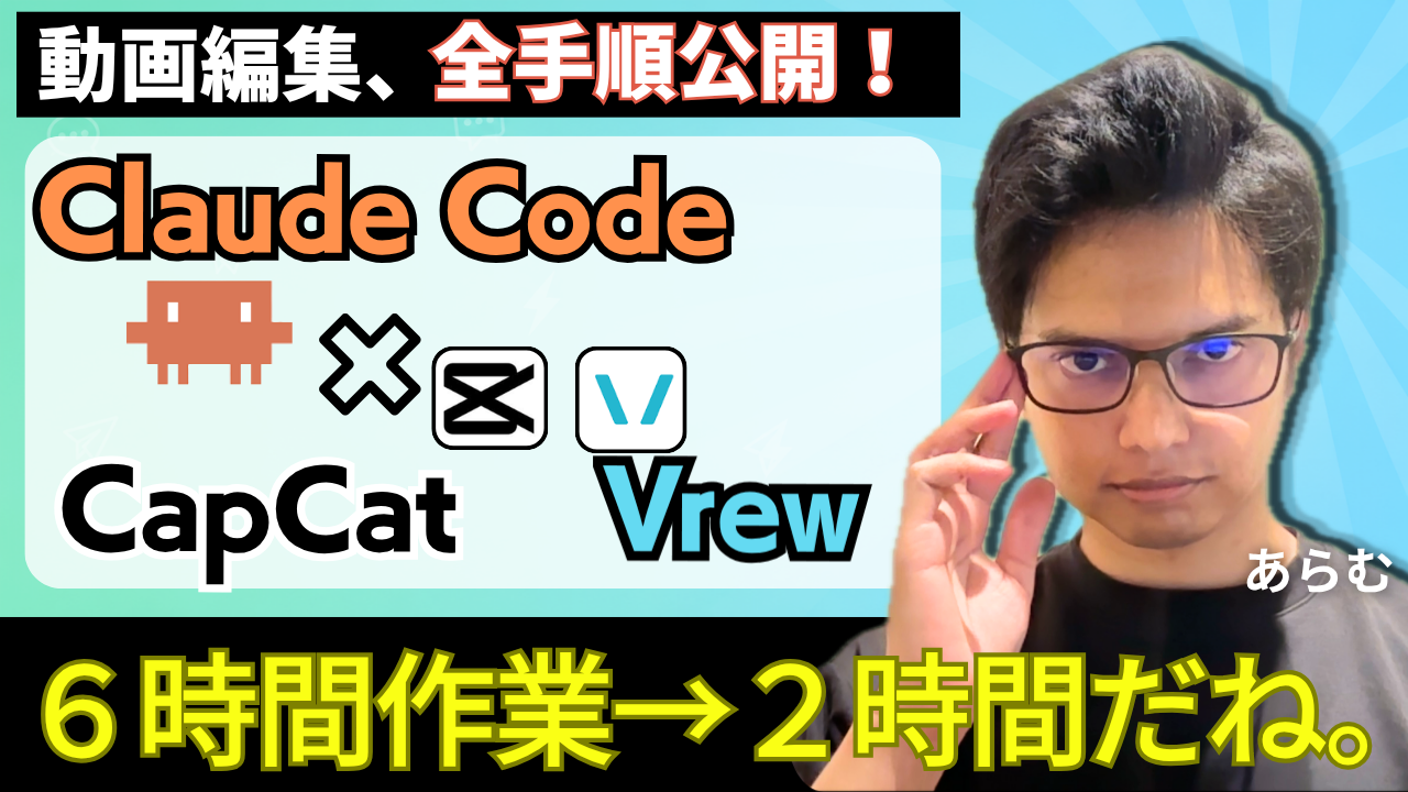 Claude Code、CapCut、Vrewを使ったAI動画編集の解説動画
